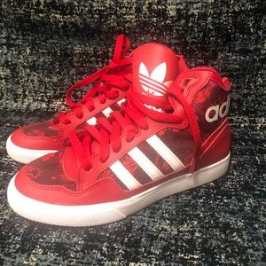 Adidas high top. Big kids